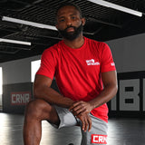 Product photo of Combat Corner’s exclusive WI Wrestle Black Classic Crew Sweatshirt. This photo shows the back of Combat Corner’s WI Wrestle Black Classic Crew Sweatshirt. This collab sweatshirt is part of Combat Corner’s sponsorship of WI Wrestle, the number one news source and fan center for Wisconsin wrestling.