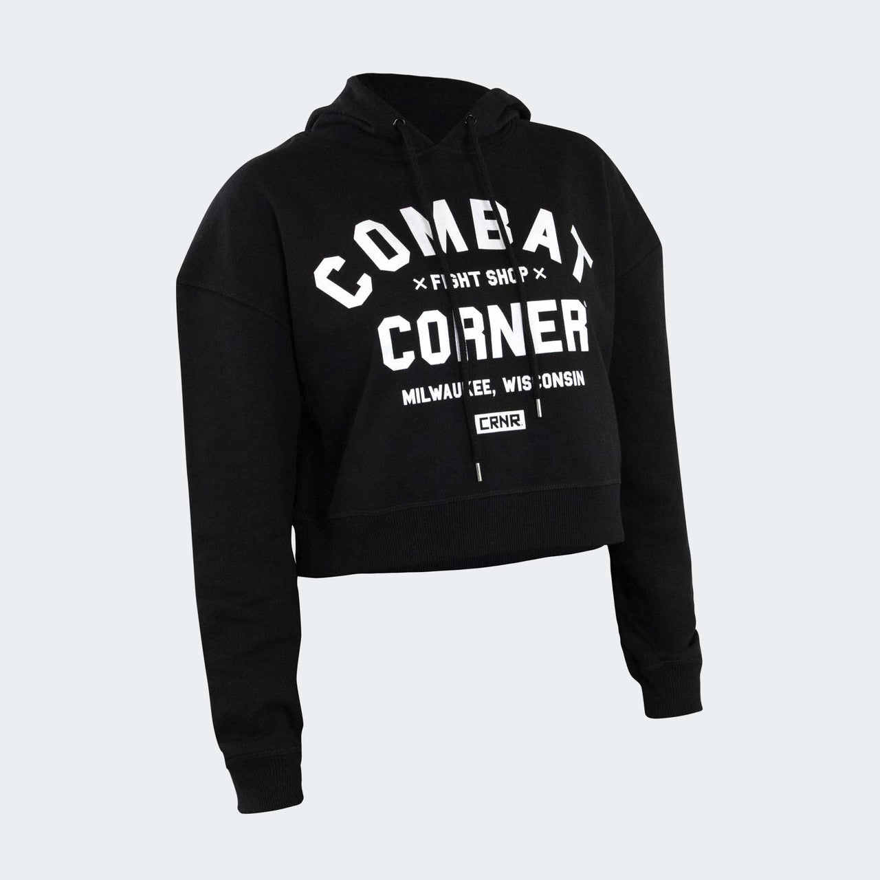 Women's Crop Top Hoodie, Fight Shop Hoodie, CRNR Hoodie, Combat Corner Hoodie