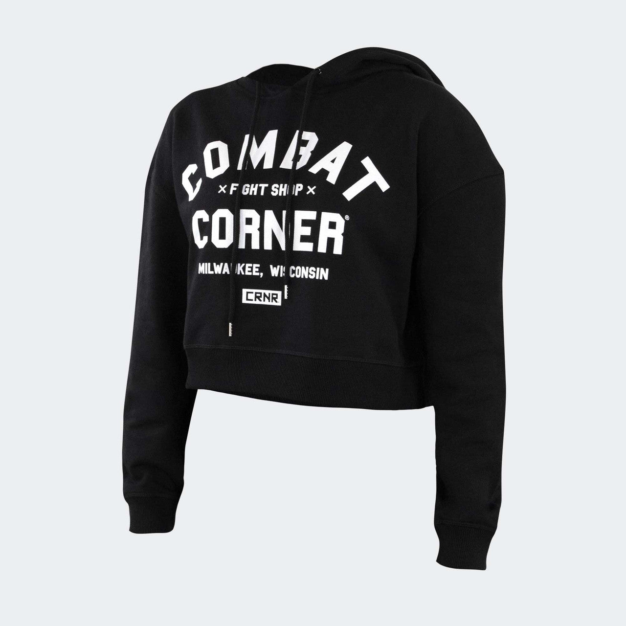 Women's Crop Top Hoodie, Fight Shop Hoodie, CRNR Hoodie, Combat Corner Hoodie