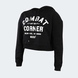 Women's Crop Top Hoodie, Fight Shop Hoodie, CRNR Hoodie, Combat Corner Hoodie