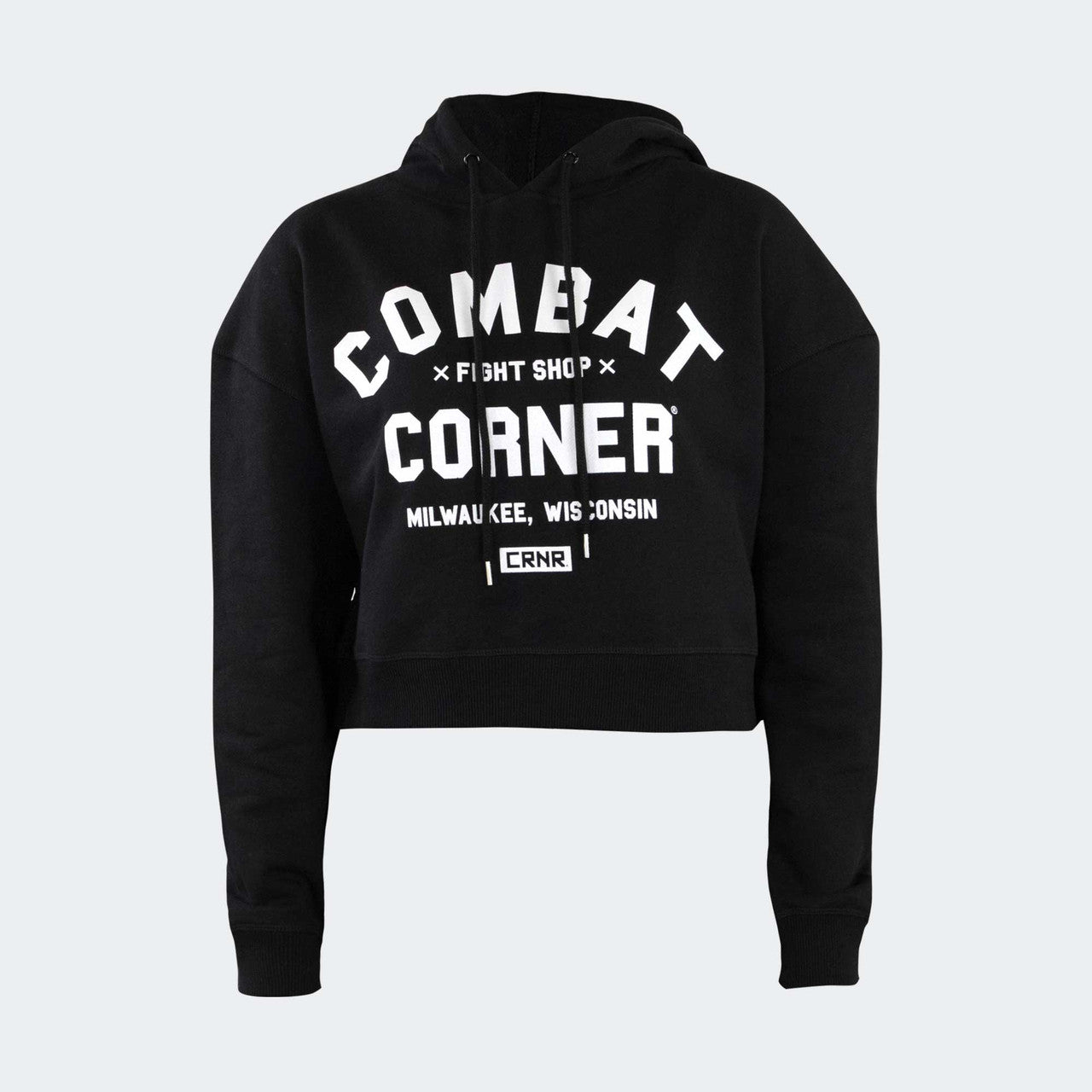Women's Crop Top Hoodie, Fight Shop Hoodie, CRNR Hoodie, Combat Corner Hoodie