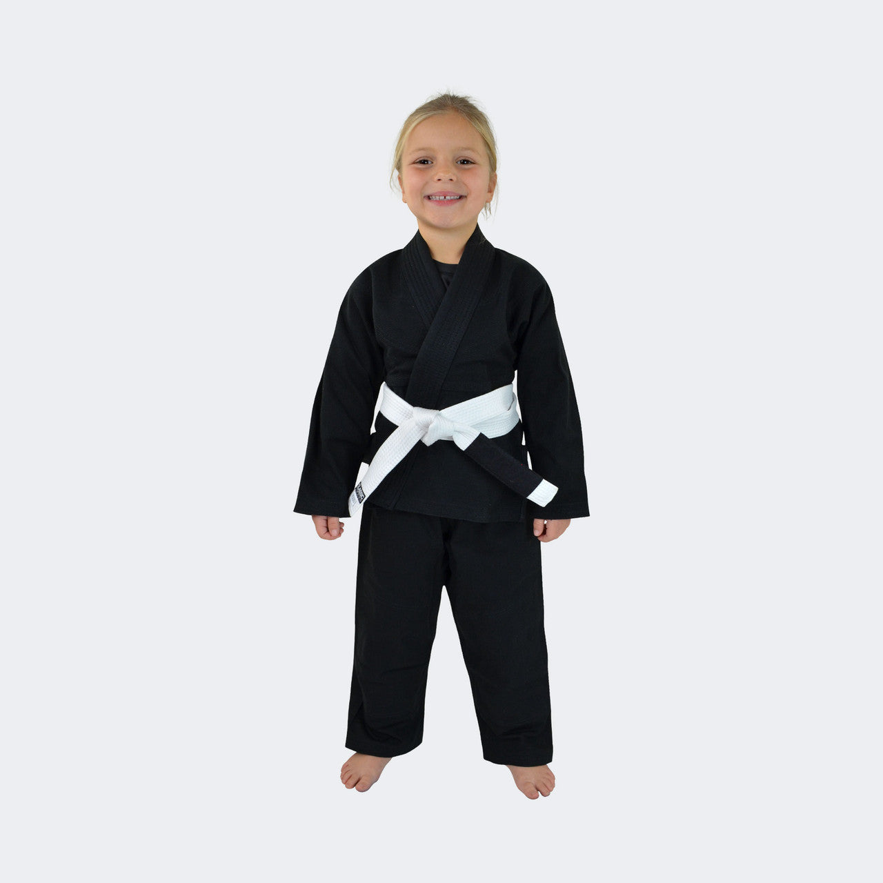 Black Kids BJJ GI, kids jiu jitsu gi, kids bjj gi, black kids gi, kids bjj gi free white belt, Gi with white belt, cheap kids gi, childrens bjj gi, youth bjj gi