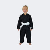 Black Kids BJJ GI, kids jiu jitsu gi, kids bjj gi, black kids gi, kids bjj gi free white belt, Gi with white belt, cheap kids gi, childrens bjj gi, youth bjj gi