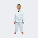 White Kids BJJ GI, kids jiu jitsu gi, kids bjj gi, white kids gi, kids bjj gi free shite belt, Gi with white belt, cheap kids gi, childrens bjj gi, youth bjj gi